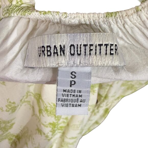 Urban Outfitters Size S Lanette Toile Fairy‎ Print Mini Dress Cream Coquette Elf - Picture 8 of 12